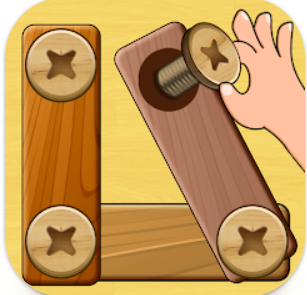 Wood Nuts & Bolts Puzzle